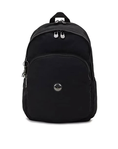 Средний женский рюкзак на молнии черного цвета, черный Kipling