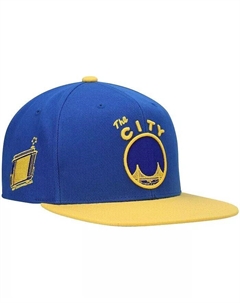 Мужская кепка Snapback Golden State Warriors Royal, золотого цвета из твердой древесины Classics Mitchell and ness