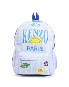 Полосатый рюкзак с передним карманом, синий Kenzo kids