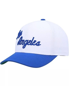 Мужская белая, пудрово-голубая бейсболка Los Angeles Lakers Hardwood Classics Core 2-Tone 2.0 Pro Snapback Mitchell and ness
