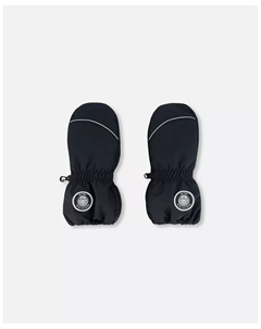 Детские однотонные варежки унисекс черного цвета - для малышей|ребенка, черный Deux par deux