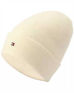 Мужская шапка с вышитым флагом и двумя манжетами, коричневый/бежевый Tommy hilfiger