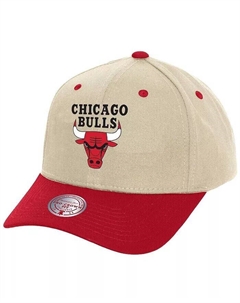 Mitchell Ness Мужская кремовая бейсболка Chicago Bulls Game On Two-Tone Pro Crown Adjustable Hat Mitchell and ness