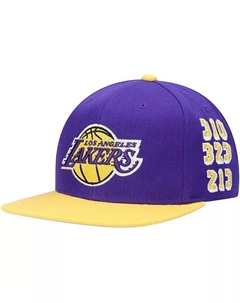 Мужская фиолетовая кепка Snapback с кодом города Лос-Анджелес Лейкерс Mitchell and ness