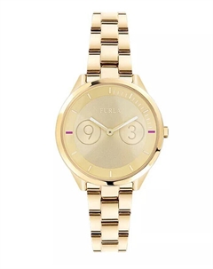 Женские часы Metropolis с золотым циферблатом из нержавеющей стали Furla