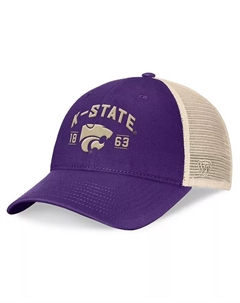 Мужская фиолетовая регулируемая кепка Kansas State Wildcats Heritage Waylon Trucker Top of the world