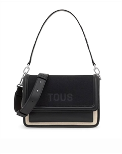 Сумка-трансформер через плечо Audree Canvas среднего размера, черный Tous