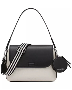 Сумка-трансформер Millie Small с полосатым ремнем через плечо, мультиколор Calvin klein