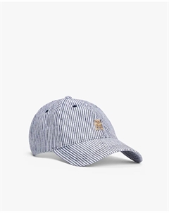Полосатая кепка с металлическим логотипом TH, серый Tommy hilfiger