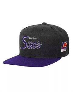 Кепка Snapback с надписью «Big Boys and Girls Black Phoenix Suns Team Script» Mitchell and ness