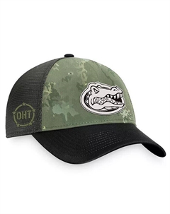Мужская регулируемая кепка для водителя грузовика цвета «охотничий зеленый/серый» Florida Gators OHT Military Appreciation Unit Top of the world