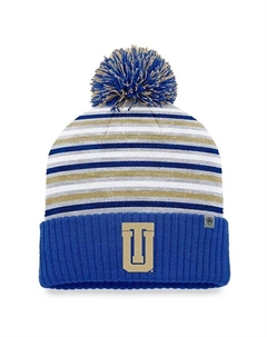 Мужская вязаная шапка Royal Tulsa Golden Hurricane Dash с манжетами и помпоном Top of the world