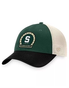 Мужская зеленая шапка Michigan State Spartans Refined Trucker Adjustable Top of the world