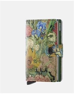 Визитница из кожи с художественным принтом и защитой RFID, мультиколор Secrid