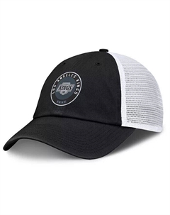 Мужская черная/белая регулируемая кепка Los Angeles Kings Averie Trucker Fanatics