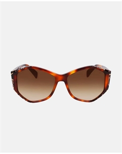 Геометрические женские солнцезащитные очки из ацетата, коричневый Liu jo