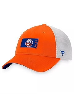 Мужская оранжево-белая кепка New York Islanders Authentic Pro Rink Trucker Snapback, оранжевый Fanatics