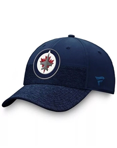 Мужская темно-синяя кепка Winnipeg Jets Authentic Pro Locker Room Flex 2-Tone Fanatics