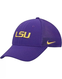 Мужская фиолетовая бейсболка LSU Tigers Legacy91 Meshback Swoosh Performance Flex Nike