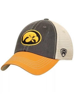 Мужская черная регулируемая кепка Iowa Hawkeyes Offroad Trucker Top of the world