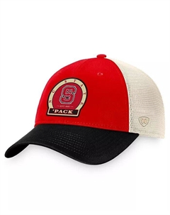 Мужская красная регулируемая кепка NC State Wolfpack Refined Trucker Top of the world