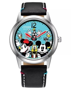 Часы Sensational Six с черным кожаным ремешком, 40 мм Citizen