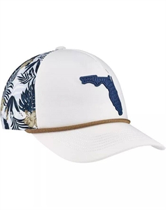 Мужская белая шапка The Players Tropics Tech Rope Flexfit с регулируемой посадкой Puma