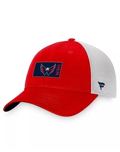 Мужская красно-белая кепка Washington Capitals Authentic Pro Rink Trucker Snapback Fanatics