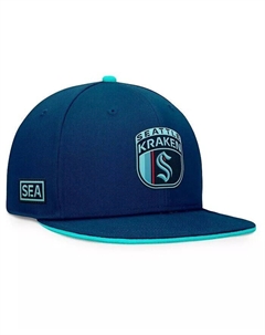Мужская кепка Snapback для драфта НХЛ 2024 Deep Sea Seattle Kraken, синий Fanatics