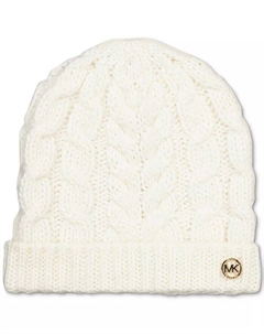 Женская шапка с подвижными кабелями, слоновая кость/кремовый Michael kors