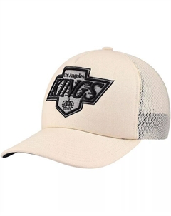 Мужская кремовая кепка Los Angeles Kings Foam Front Trucker Adjustable Mitchell and ness