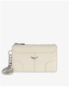Женская визитница Sunny Pass из белой кожи, белый Zadig&voltaire