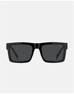 Прямоугольные мужские солнцезащитные очки черного цвета, литье под давлением, черный Hugo