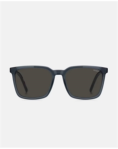 Прямоугольные литые мужские солнцезащитные очки с черными градиентными линзами, синий Hugo