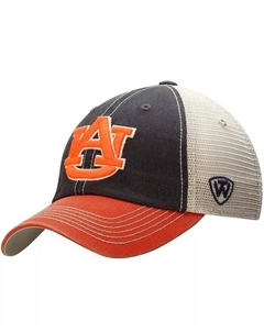 Мужская регулируемая кепка Auburn Tigers Offroad Trucker - темно-синяя Top of the world
