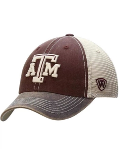 Мужская регулируемая кепка Texas AM Aggies Offroad Trucker - бордовая Top of the world