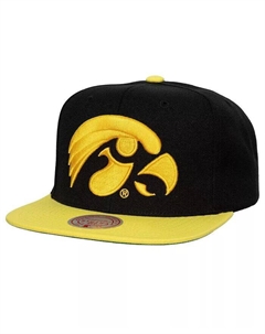 Мужская черная, золотая кепка Iowa Hawkeyes 2-Tone 2.0 Snapback Mitchell and ness