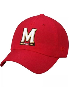 Мужская красная кепка Maryland Terrapins Primary Logo Staple Adjustable Hat Top of the world