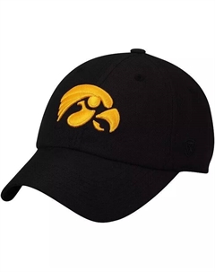Мужская черная кепка с логотипом Iowa Hawkeyes Primary Staple Adjustable Top of the world