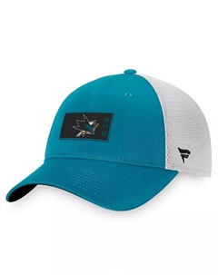 Мужская бейсболка Snapback San Jose Sharks Authentic Pro Rink Trucker, сине-белая Fanatics