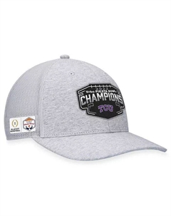 Мужская кепка Heather Grey TCU Horned Frogs College Football Playoff 2022 Fiesta Bowl Champions Adjustable Top of the world