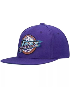 Мужская фиолетовая кепка Utah Jazz Hardwood Classics Team Ground 2.0 Snapback Mitchell and ness