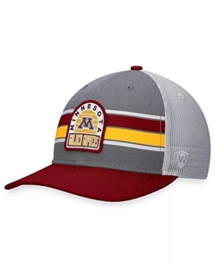 Мужская серая, бордовая кепка Minnesota Golden Gophers Aurora Trucker Adjustable Top of the world