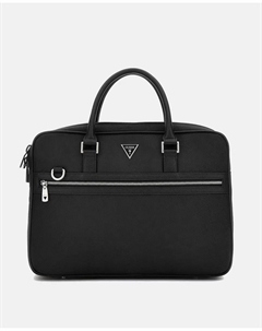 Портфель Lugano на молнии, черный Guess