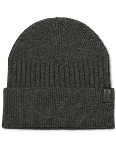 Мужская шапка-бини из смешанной вязки, зеленый Calvin klein