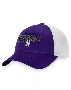 Мужская фиолетовая, белая бейсболка Northwestern Wildcats Breakout Trucker Snapback Top of the world