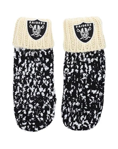Мужские черные варежки Las Vegas Raiders Confetti Cream Foco