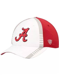 Мужская белая, малиновая кепка Alabama Crimson Tide Iconic Flex Top of the world