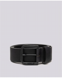 Мужской кожаный ремень с пряжкой-логотипом, черный Replay
