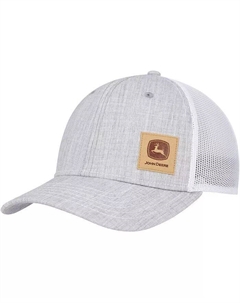 Мужская серая классическая замшевая кепка John Deere Trucker с регулируемым логотипом Corner Top of the world